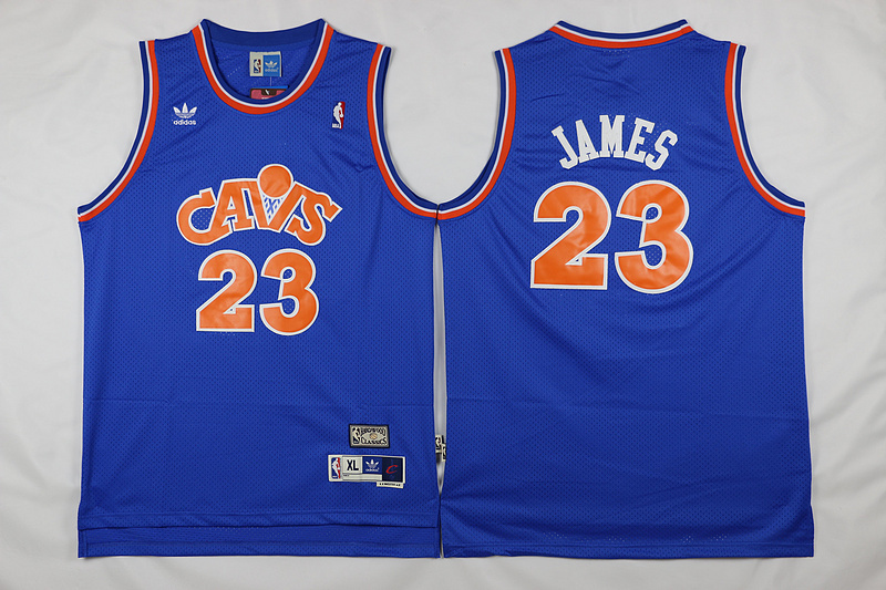 NBA Cleveland Cavaliers 23 James blue 2017 Jerseys style 2